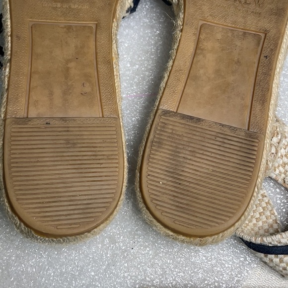 J.CREW Ankle-Wrap Baja Espadrille Sandals Black Suede Leather Size 9 - Picture 12 of 13